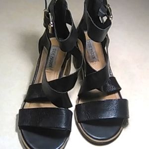 Steve Madden black strappy heel shoes
